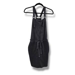 WallFlower Overall Dress Mini Drawstring Waist Casual Gray Size‎ M